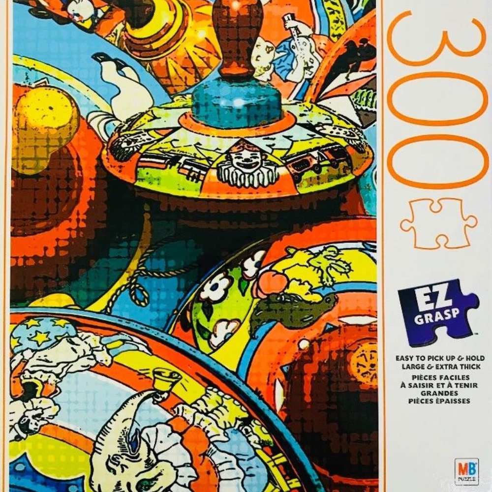 Puzzle. New. 300 Pieces. Tiny Toy Tops.